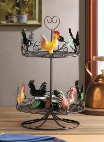 Rooster 2 Tier Countertop Rack - Organize Your Kitchen In Style