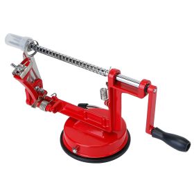 coo3In 1 Apple Peeler Manual Rotation Potato Fruit Core Slicer Kitchen Hand Cracking Corer w/ Zinc Alloy Peeler Suction Base