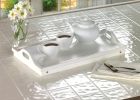 Versatile White Folding Tray - Perfect For Serving And Storage