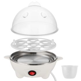 Electric Egg Cooker 7-Capacity BPA-Free Hard-Boiled Egg Maker w/ Auto-Off Measuring Cup for Hard Boiled Steamed Vegetables Seafood Dumplings (Option: WK)
