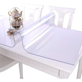 1.5mm Thick Clear Table Cover Protector Table Cover Rectangle PVC Clear Table Protector Desk Protector Mat For Dining Room Table. (Option: 1.5mm-42x89inches)